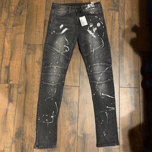 Rue21 men's jeans paint splatter skinny supreme stretch 30x30
